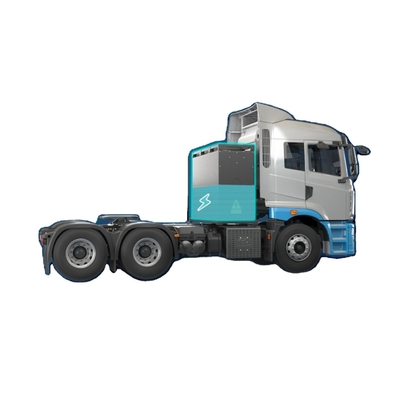Fabricado en China, versión estándar, intercambio de potencia CATL-350Kwh, tractor eléctrico puro 6x4 para el transporte de muelles y plantas de acero