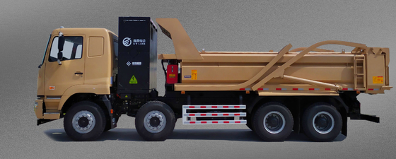 Geely Commercial, batería CATL, cambio de batería de 282 grados, camión de descarga eléctrico puro 8X4 para el transporte de residuos urbanos
