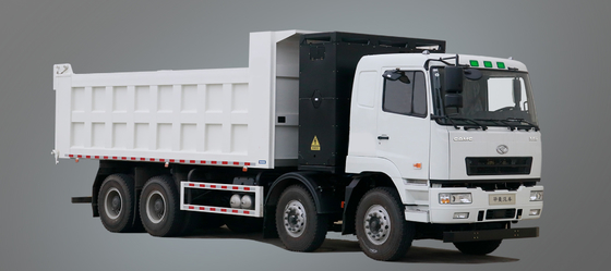 China Geely, batería CATL, cambio de batería de 282 grados, camión de descarga eléctrico puro 8X4 M7 para el transporte de residuos urbanos