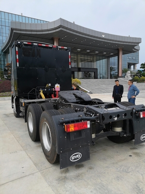 Venta caliente 282 kilovatios hora de electricidad, BYD 6x4 tractor eléctrico puro dedicado al muelle