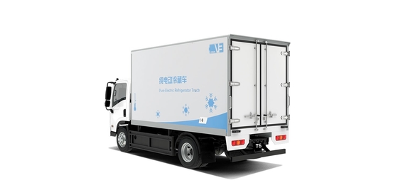 Venta caliente 180KM BYD limpio eléctrico camión de caja frigorífica entrega ciudad