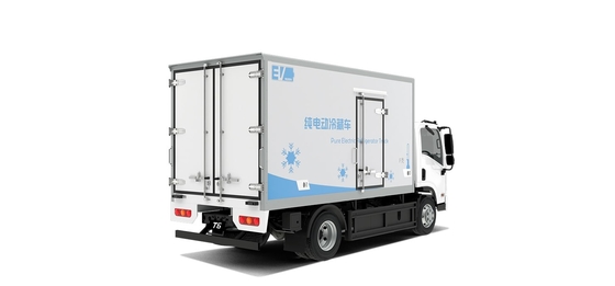 Venta caliente 180KM BYD limpio eléctrico camión de caja frigorífica entrega ciudad