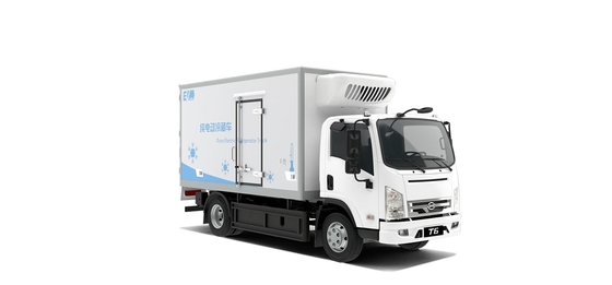 Venta caliente 180KM BYD limpio eléctrico camión de caja frigorífica entrega ciudad