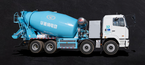 China Geely, versión estándar M7, carga CATL-350Kwh, 12 metros cúbicos, camión de mezcladora de cemento eléctrico puro 8x4