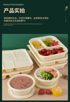 Descomposición, protección del medio ambiente, salud y seguridad, cajas de comida desechables
