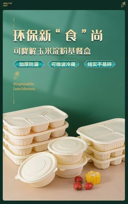 Descomposición, protección del medio ambiente, salud y seguridad, cajas de comida desechables